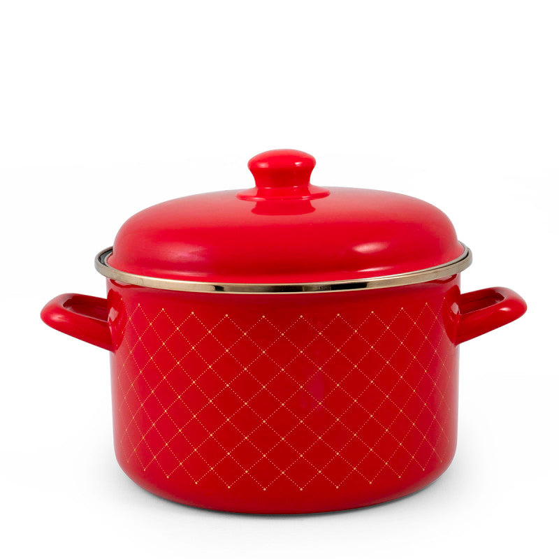 Metalac Kochtopf mit Deckel 24 cm – Rot
