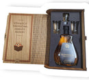 Holzkiste in Buchform mit Premium Pflaumenbrand 5J - Slivova rakija "Podrum Vagic" Knjiga za prijatelje Alk. 42% Vol.  0,7l