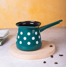 Metalac džezva BELE TUFNE NA ZELENOM 0,7lit - Kaffeekanne Retro-Design