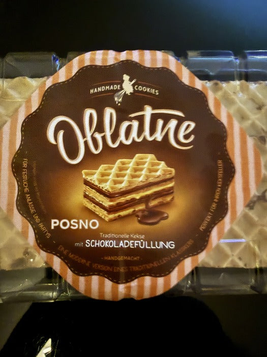 Posne Oblatne - Vegane Waffeln mit Kakaofüllung und Haselnussgeschmack – 200 g