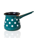 Metalac džezva BELE TUFNE NA ZELENOM 0,7lit - Kaffeekanne Retro-Design