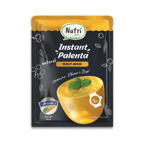 Nutri Pro Instant Palenta Natural – Schnell zubereitete Maispolenta (60 g)