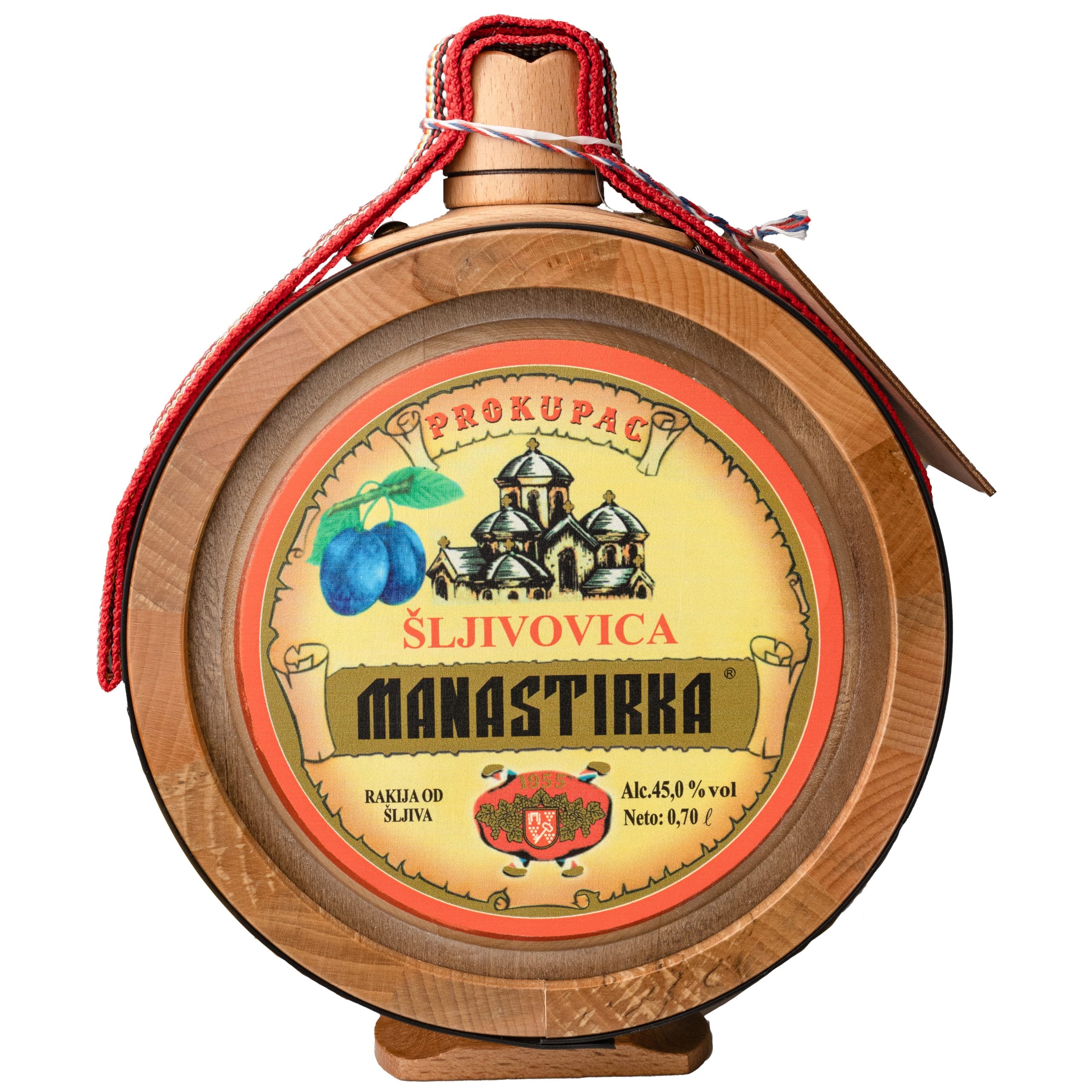 Apple Rakija Prokupac Manastirka Rakija, Brandy Alk. 45% vol. 0,7 l - Adria Store