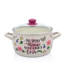 Metalac duboka šerpa PROLEĆE 22cm/5,4lit - Emaille Kochtopf