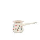 Metalac Džezva CVETNA RADOST 0,7 l – Emaillierte Kaffeekanne für 7 Tassen, Creme