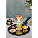 Metalac Pfanne für Mini-Pancakes 26 cm – Antihaft-Pfanne aus Aluminiumguss für 7 Mini-Pfannkuchen, Schwarz