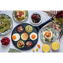 Metalac Pfanne für Mini-Pancakes 26 cm – Antihaft-Pfanne aus Aluminiumguss für 7 Mini-Pfannkuchen, Schwarz