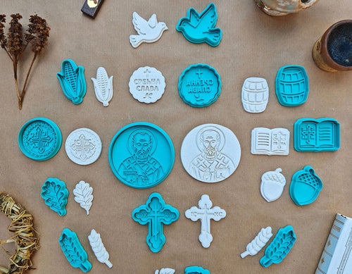 Modlice (Ausstechformen) für Slava – Serbisches Fest-Set