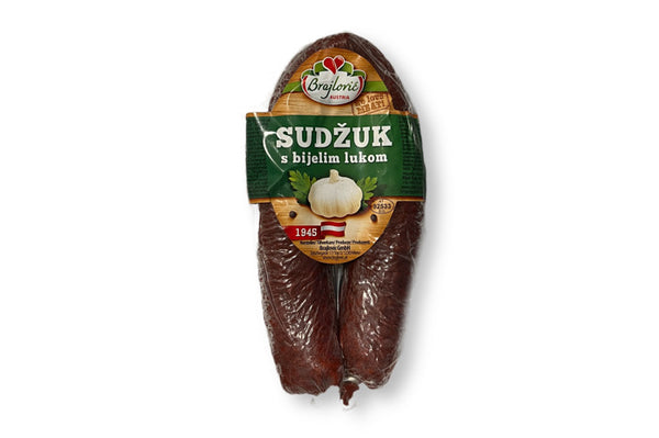 Bosanski Sudzuk sa bijelim lukom - bosnische Rinderwurst luftgetrocknet 300g