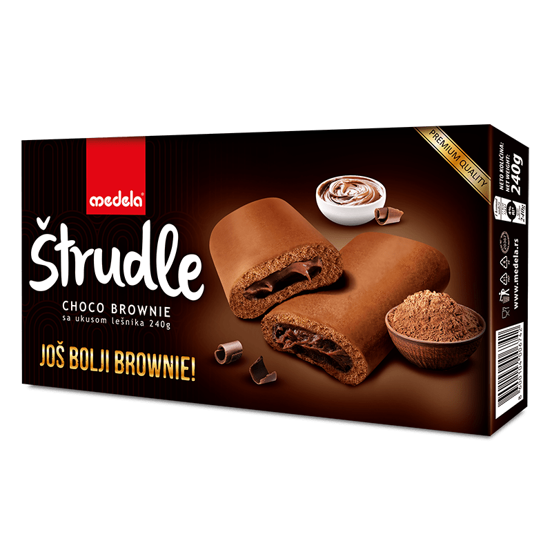 Medela štrudle brownie choco 240 g